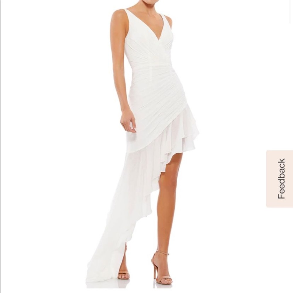Asymmetrical ruffled dress Mac Duggar